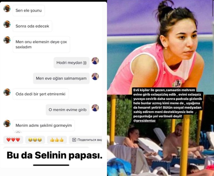 Bloger ərinin voleybolçu sevgilisi tərəfindən döyülüb - İDDİA  (FOTOLAR)